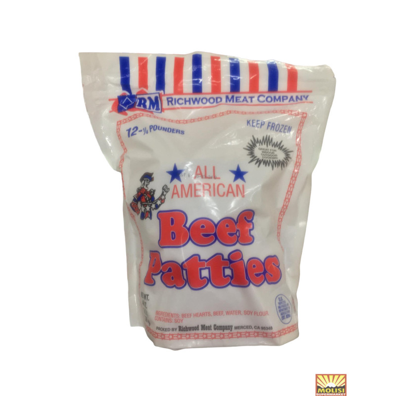 RM Beef Patties 12 1/4 Pounders Molisi Supermarket Online Shop